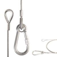 Fangseil beidseitig gekauscht, einseitig Karabiner, WLL: 25kg