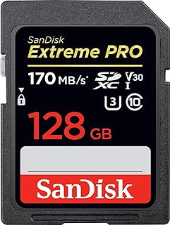 SanDisk Extreme PRO 128GB SDXC Speicherkarte bis zu 170 MB/s, Class 10, U3, V30